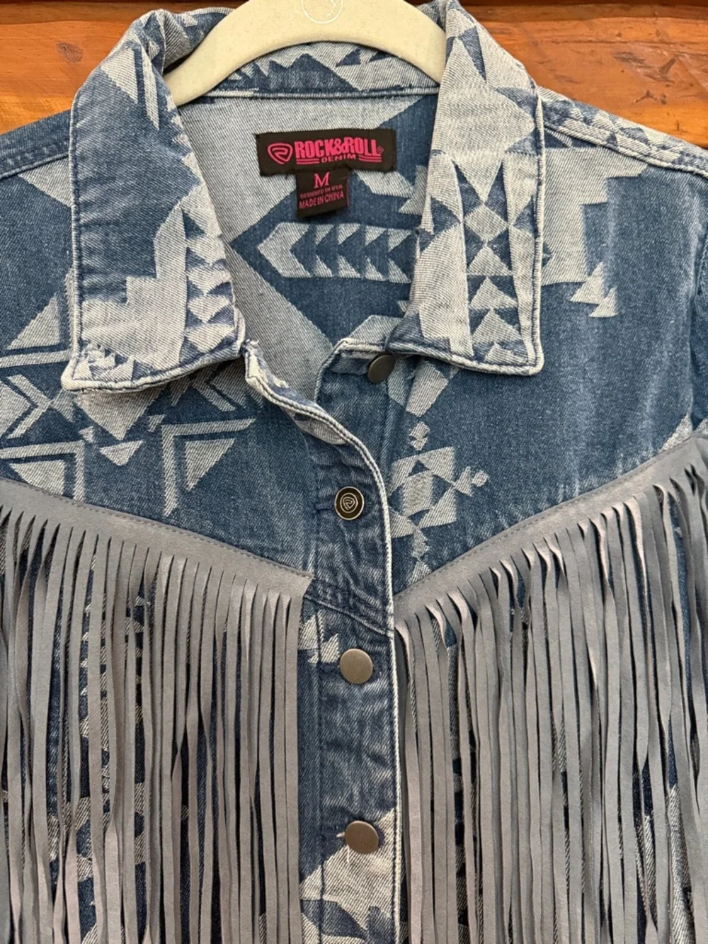 Rock & Roll Fringed Denim Jacket - Picture 2 of 3